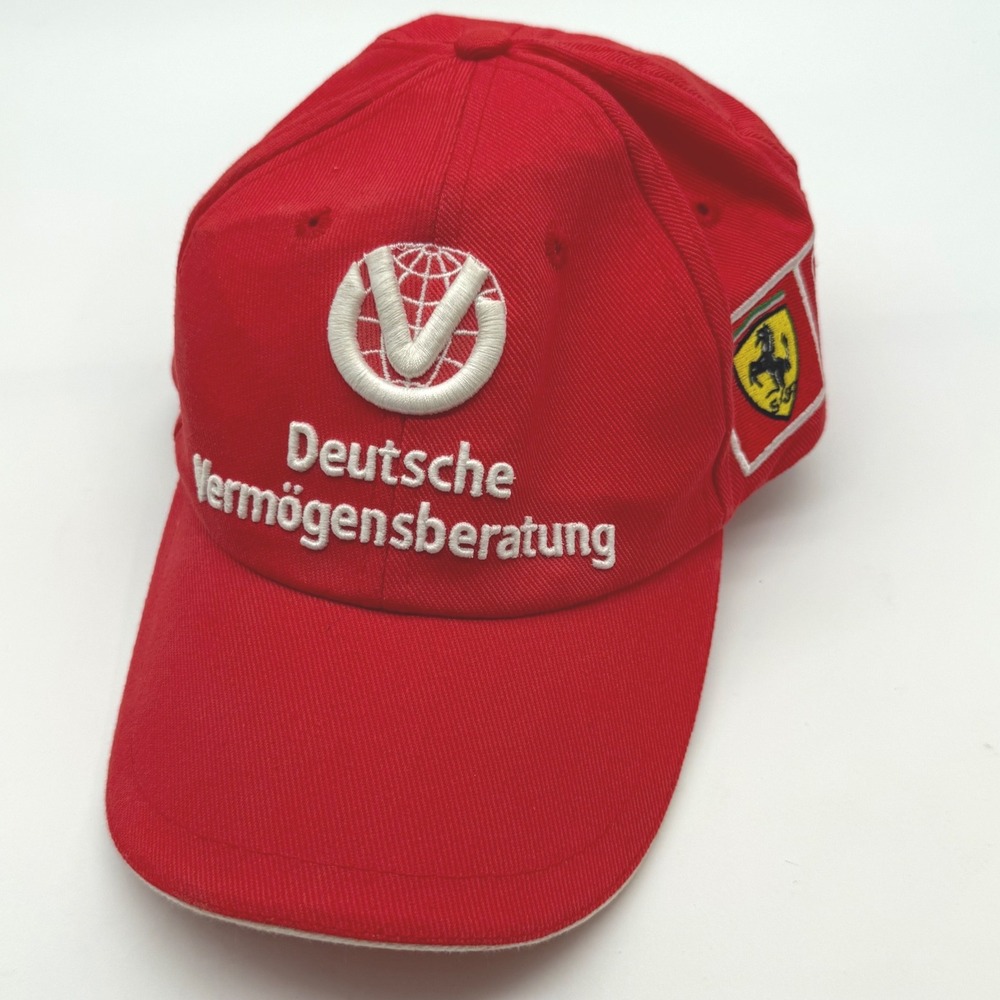 Ferrari Michael Schumacher 2000 F1 Racing Hat Red Deutsche Vermögensberatung Cap